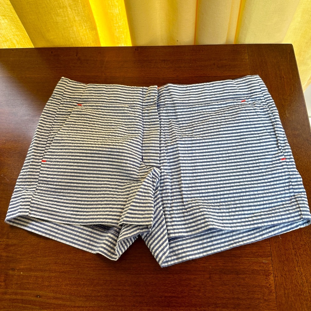 Crewcuts Frankie Blue and White Striped Cotton Summer Shorts Girls Size 12